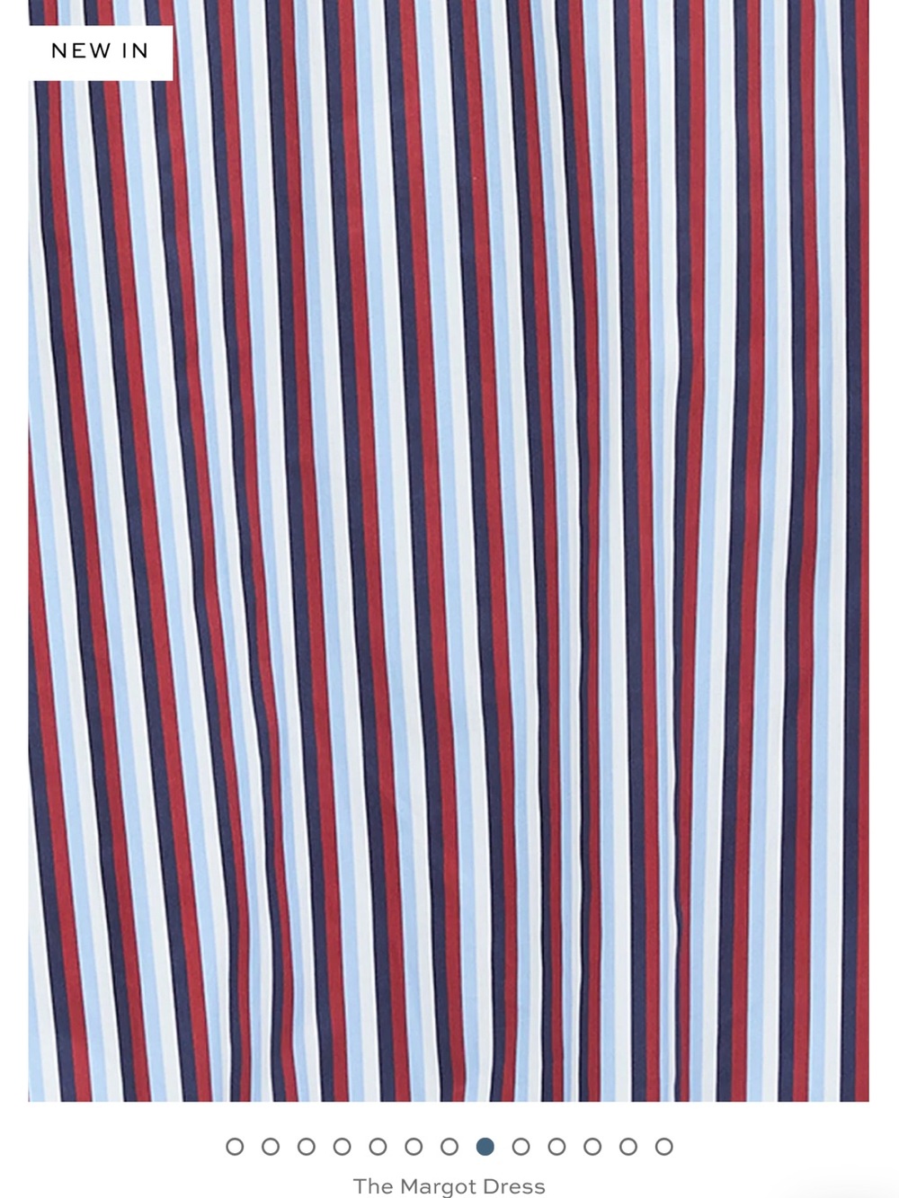 Hill House Margot Dress in Firecracker Stripe Midi Sundress in Navy and White - Picture 4 of 8